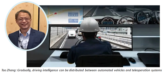 Tao Zhang - Driving intelligence can be distributed between automated vehicles and teleoperation systems