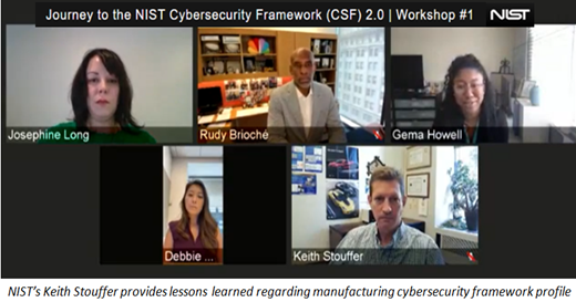NIST's Keith Stouffer provides lessons learned regarding manufacturing cybersecurity framework profile
