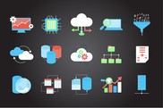 Graphic of multiple technology icons