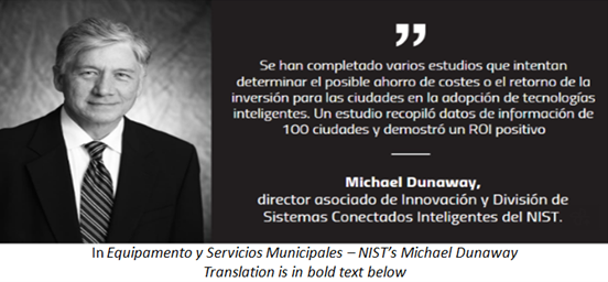 In Equipamento y Servicios Municipales with NIST's Michael Dunaway