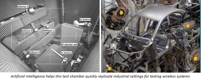 Artificial Intelligence helps this test chamber quickly replicate industrial settings for testing wireless systems