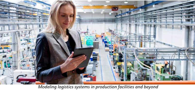 Modeling logistics system in production facilities and beyond