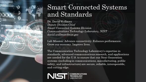 Presentation on Smart Connected Systems and Standards