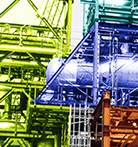 Colorful photo of a manufacturing plant