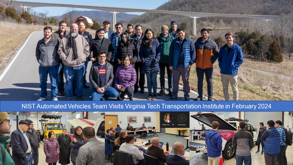 NIST automated vehicle team visits Virginia Tech Transportation Institute in February 2024