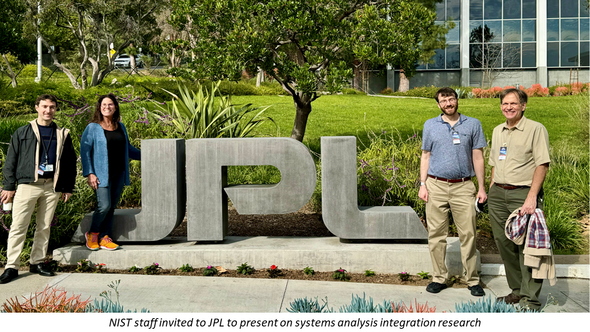 NIST staff invited to JPL to present on systems analysis integration research