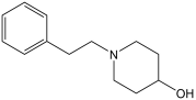 Chemical structure for 1-phenethylpiperindin-4-ol.