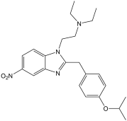 Chemical structure of isotonitazene.