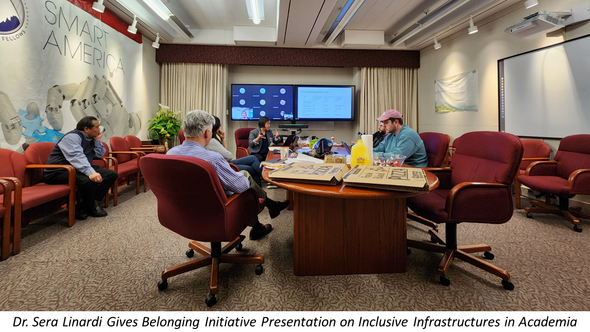 Dr. Sera Linardi gives belonging initiative presentation on inclusive infrastructures in academia