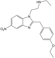 Structure of N-desethyl Etonitazene.