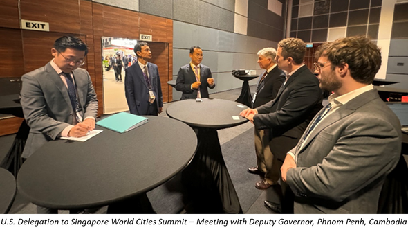 U.S. delegation to Singapore World Cities Summit meeting with Deputy Governor, Phnom Penh, Cambodia