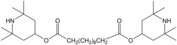 Structure of bis(2,2,6,6-tetramethyl-4-piperidyl) sebacate.