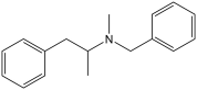 Chemical structure of benzphetamine.