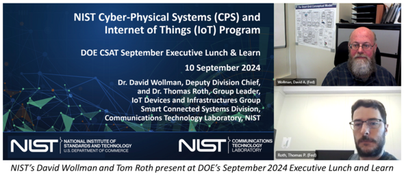 NIST leaders present at DOE CSAT Executive Lunch and Learn in September 2024