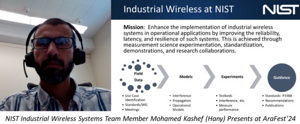 NIST industrial wireless team member presents at AraFest'24