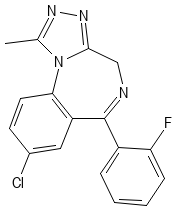 Chemical structure of flualprazolam.