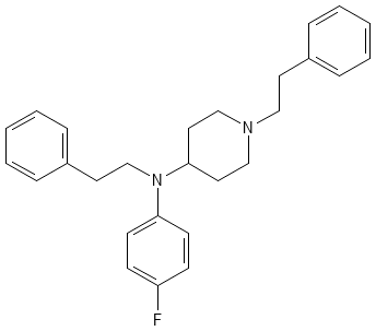 Chemical structure of para-fluoro Phenethyl 4-ANPP.