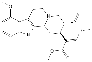 Chemical structure of paynantheine.