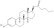 Structure of Estradiol Valerate.