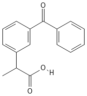 Structure of ketoprofen.