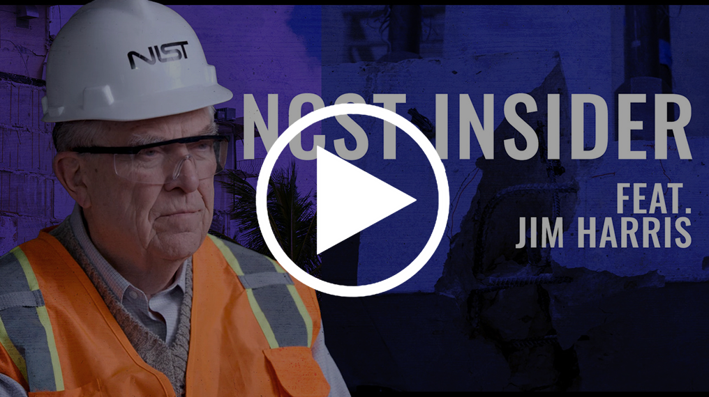 Video title screen shows a man in a hard hat and reads: NCST Insider Feat. Jim Harris
