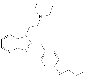 Structure of protodesnitazene.