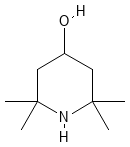Structure of tetramethyl-4-piperidinol.