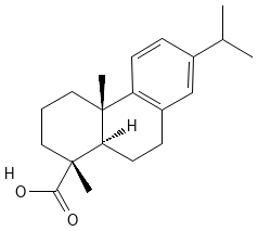 Structure of dihydroabietic acid.