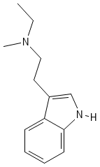 Structure of N-Methyl-N-Ethyltryptamine.