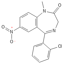 Structure of Methylclonazepam.