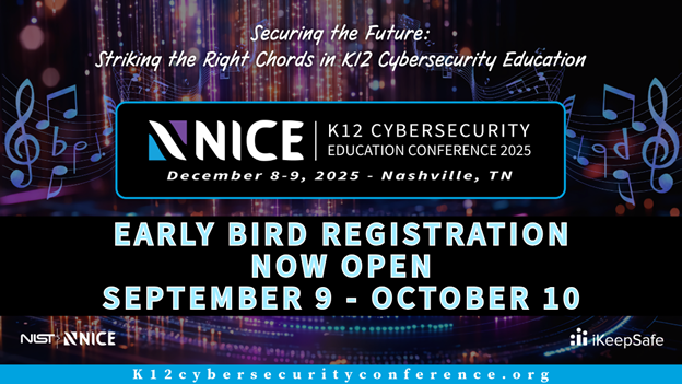 2025 NICE K12 Conference Early Bird Registration Banner