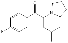 Structure of 4-fluoro-alpha-PiHP.