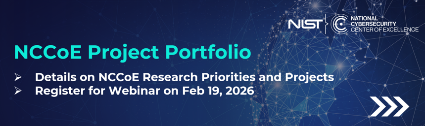NCCoE Portfolio and Webinar 