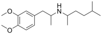 Structure of N-(1,4-dimethylpentyl)-3,4-DMA.