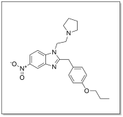 Structure of N-pyrrolidino protonitazene.