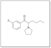 Structure of 3-fluoro-alpha-PHP.