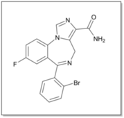Structure of imidazenil.