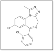 Structure of triazolam.