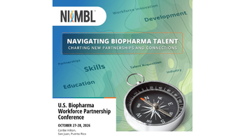 Event graphic for NIIMBL’s U.S. Biopharm Workforce Partnership Conference