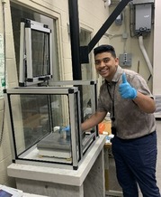 Dominick Mendez in lab