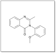 Structure of methoxyqualone.