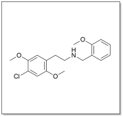 Structure of 25C-NBOMe.