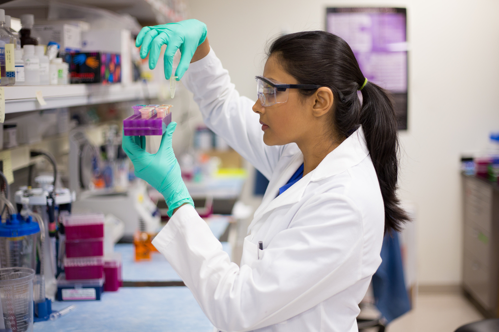 female scientist in the lab