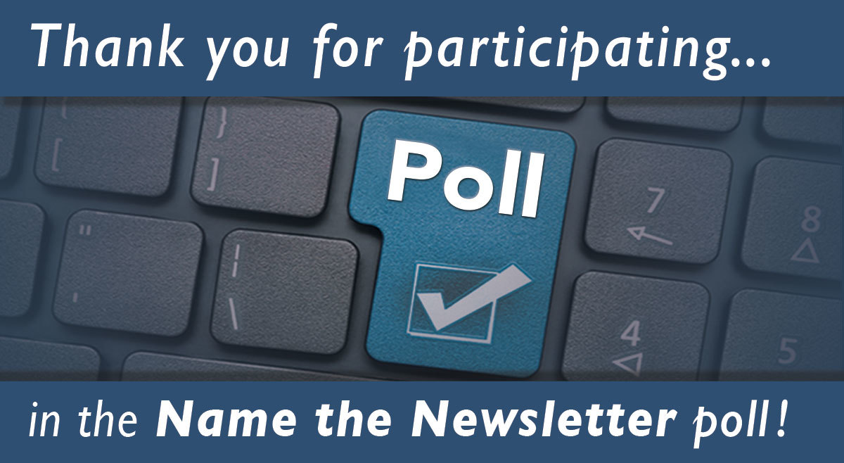 Thank you to NLM Employee for taking the poll; graphic of keyboard in the background.