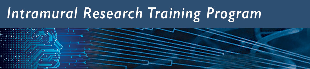 Image for Intermural Research Training Program at NLM showing a stylized person's profile and a DNA image.