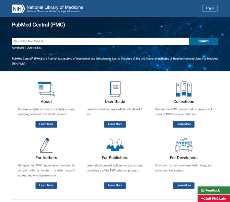 PMC Website Screenshot