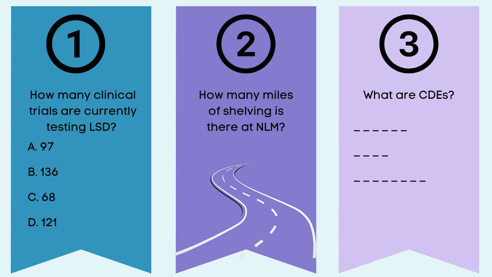 MLA 2021 Trivia Questions 1-3.