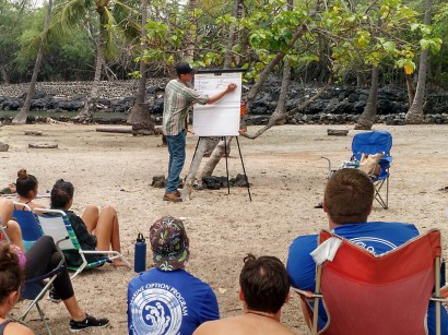 workshop on beach at West Hawaii HFA