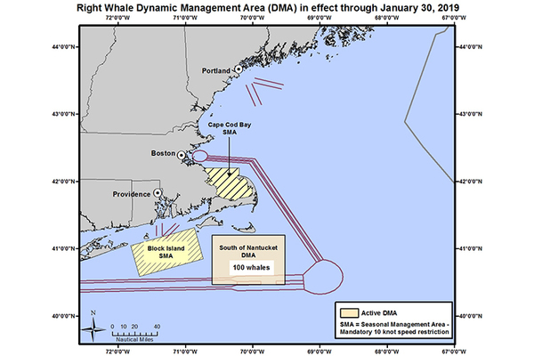 Voluntary Vessel Speed Restriction Zone South of Nantucket