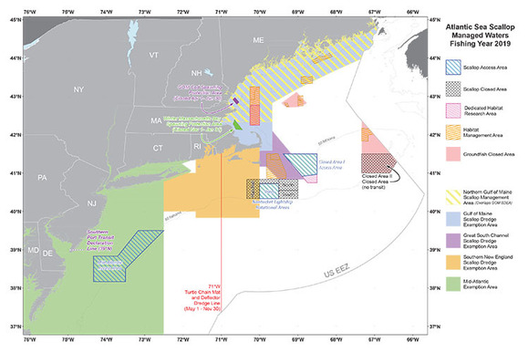 Scallop Areas Map 2019